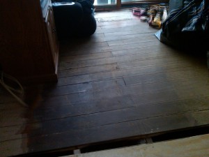 100 year old floor - before