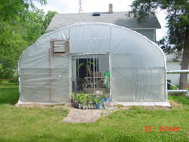 Greenhouse attached to house - South side